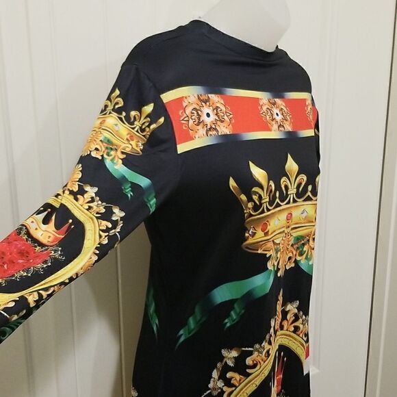 Fabulous Printed Midi Dress size 1XLarge - Picture 8 of 9